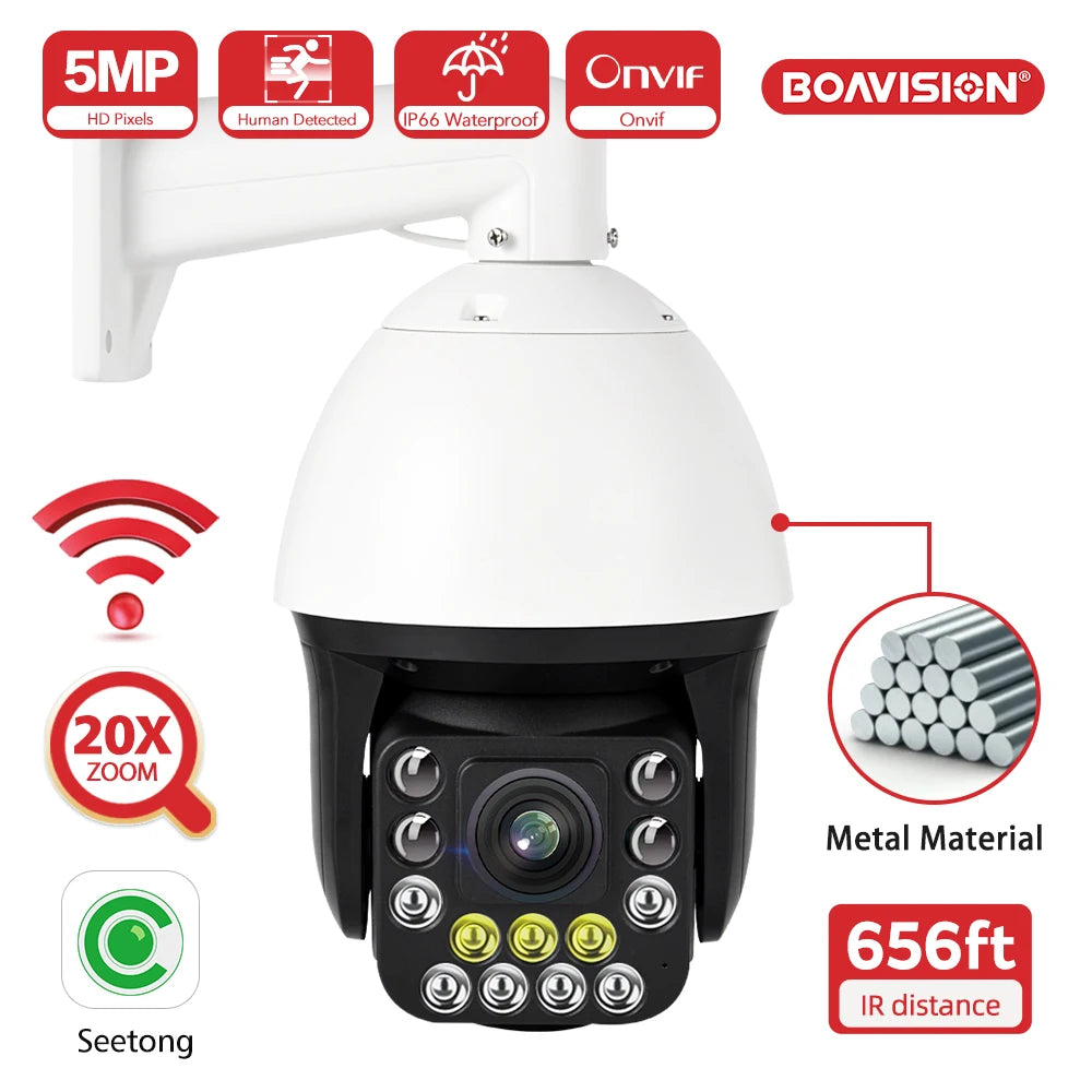 Boavision 5MP Auto Tracking Humanoid Detection Surveillance Camera