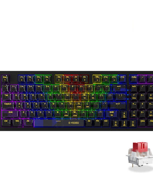 94 Keys USB Wired Mechanical Portable Gaming Keyboard For PC