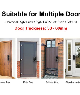 Stainless Steel Double Fingerprint Waterproof Reversible Door Lock