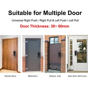 Stainless Steel Double Fingerprint Waterproof Reversible Door Lock
