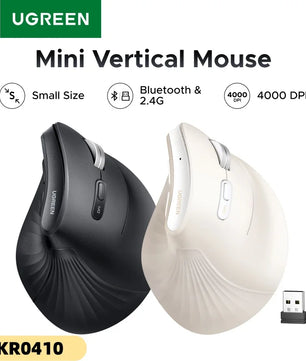Ugreen Wireless 2.4G 4000DPI Bluetooth Small Vertical Mouse
