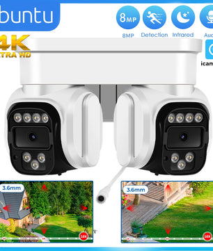 IP66 8MP Dual Lens 10X Digital Zoom Outdoor Surveillance Camera