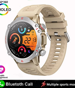 Silica Gel Amoled Display Waterproof Android Round Shape Smartwatch