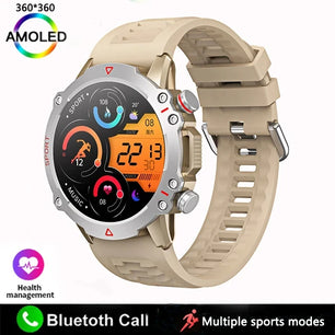 Silica Gel Waterproof Round Shaped Fitness Tracker Smartwatch