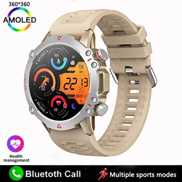 Silica Gel Waterproof Round Shaped Fitness Tracker Smartwatch