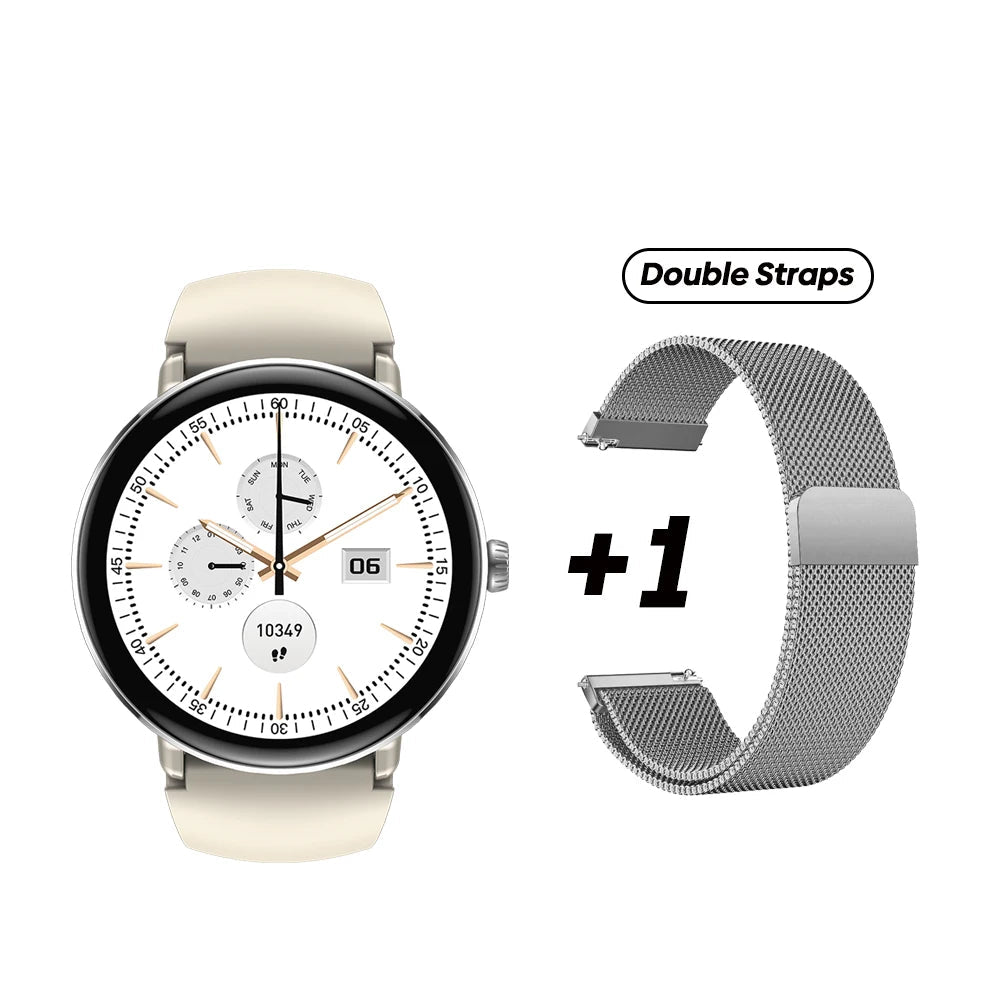 Silica Gel Amoled Display Waterproof Android Round Shape Smartwatch