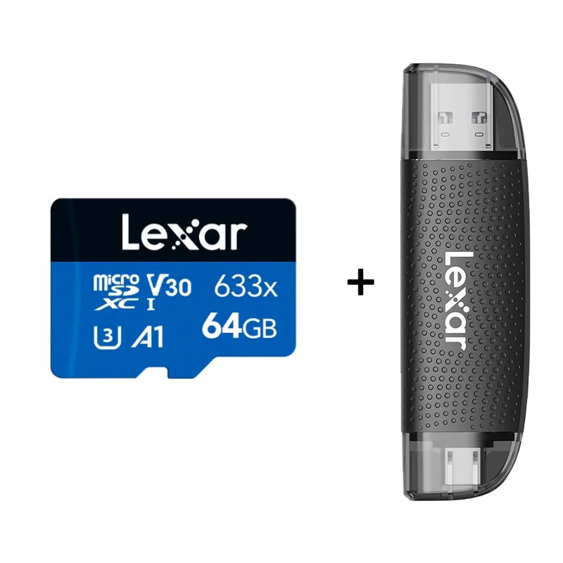 64GB - 512GB 633X V30 C10 U3 Micro SD Card Reader