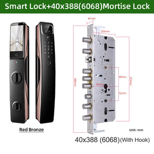 Aluminium Alloy Digital Fingerprint WIFI Reversible Smart Lock