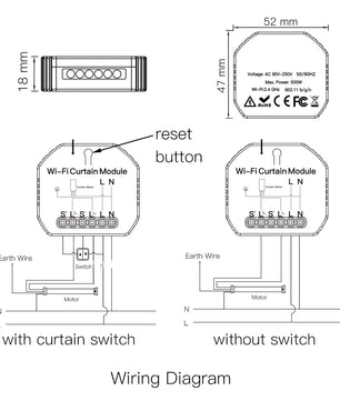 Moes Plastic Automatic WIFI Roller Shutter Curtain Smart Module