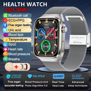Fine Steel Waterproof Android Square Shaped Bluetooth Smartwatch