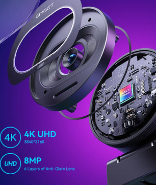 8 Mega Pixel Plastic 1080P 60FPS 4K Streaming Web Camera