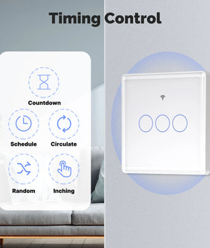 MOES Tuya 2.5D Matter WiFi Smart Light Switch with Neutral Wire