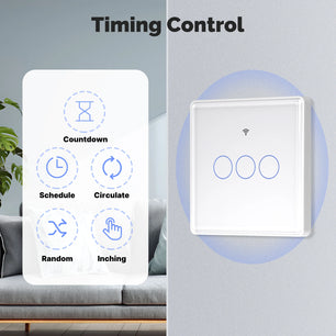 MOES Tuya 2.5D Matter WiFi Smart Light Switch with Neutral Wire