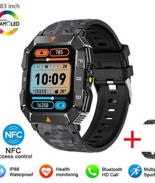 Silica Gel Waterproof Android Square Shaped Bluetooth Smartwatch