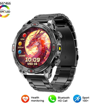 Alloy Waterproof Round Shaped On Wrist Outdoor Sports Smartwatch