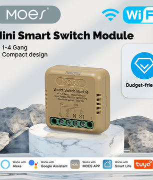 MOES WiFi Zigbee Smart Switch Module 1-4 Gang with Voice Control