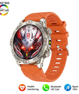 Silica Gel Smart Bluetooth Voice Support Round Shaped Sports Watch