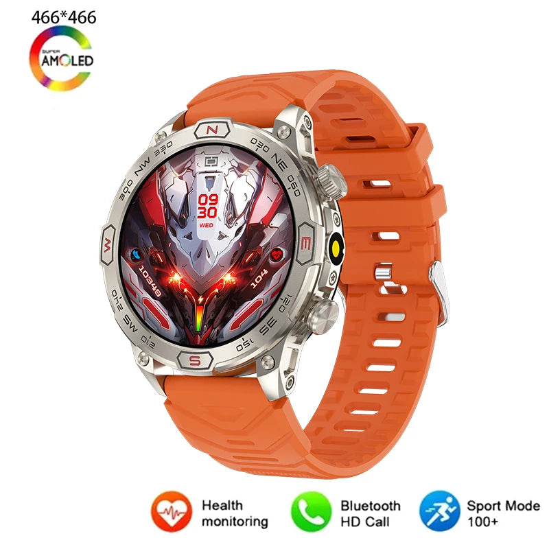 Alloy Waterproof Round Shaped On Wrist Outdoor Sports Smartwatch