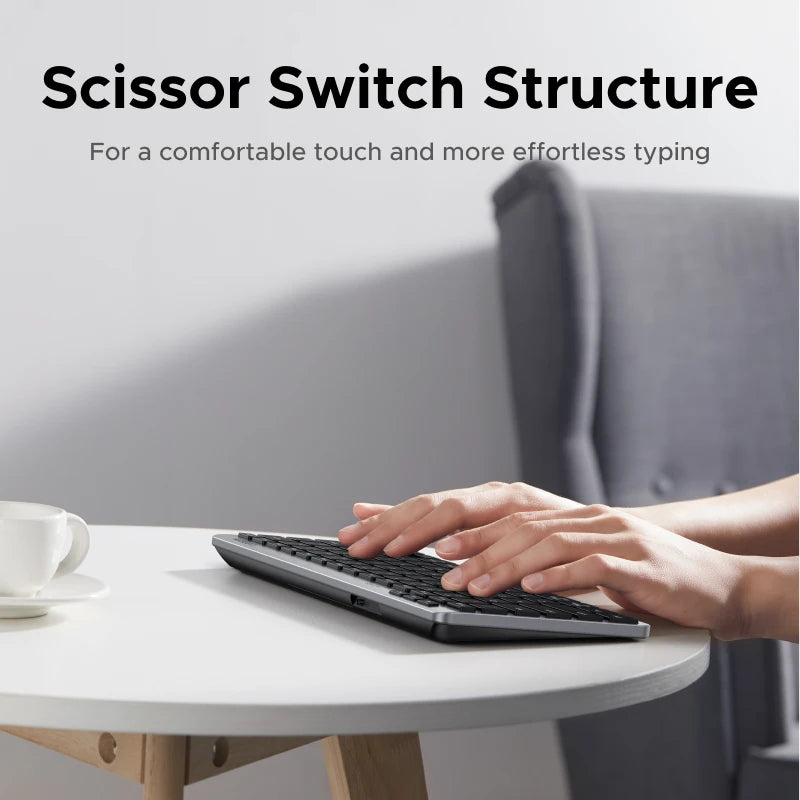 Ugreen Wireless 5.3 & 2.4G USB Bluetooth 78 Key Keyboard 