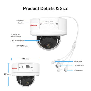 Boavision 8MP Two Way Audio Humanoid Detection Surveillance Camera
