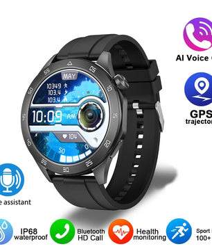 Silica Gel Waterproof Android Round Shape Bluetooth Smartwatch