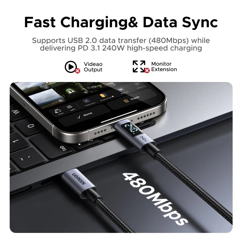 Ugreen 5W Alloy USB Type-C Charge For Laptop and MacBook