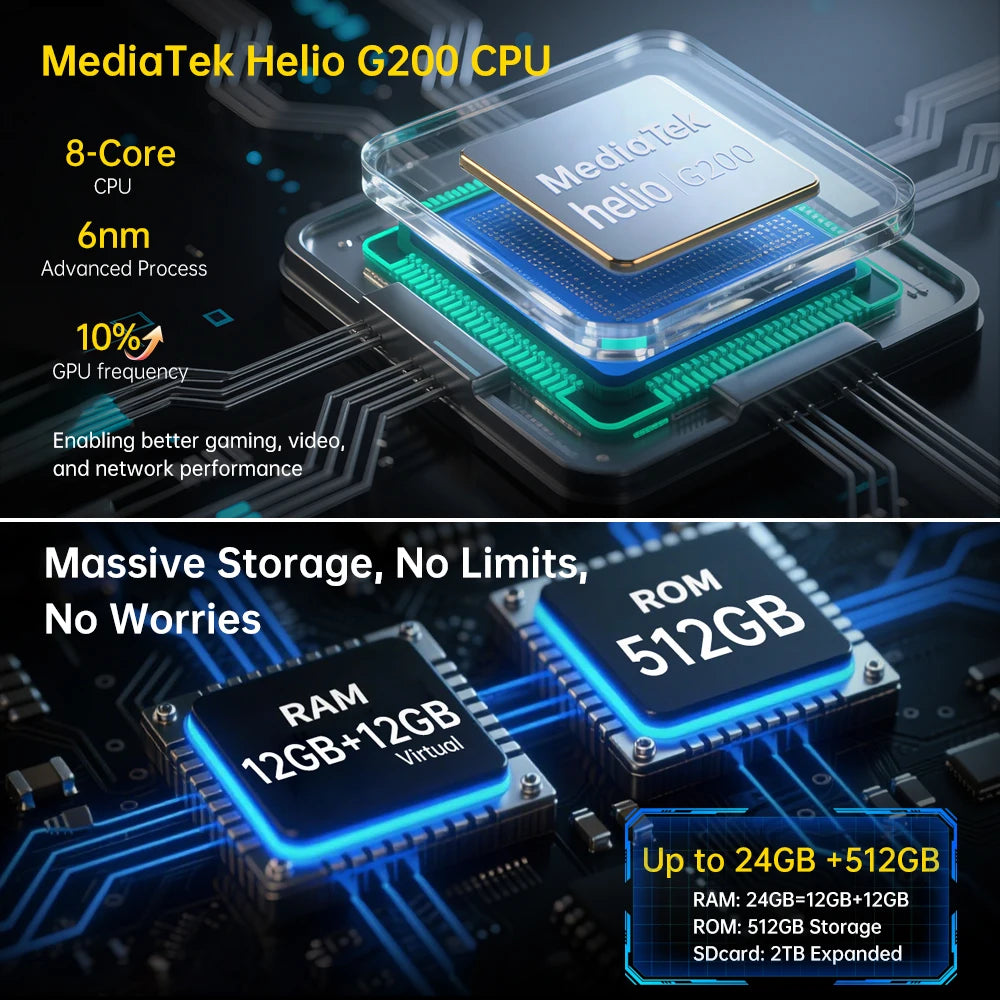 23800mAh 512GB Android Hike 4G Rugged Type-C Smartphone