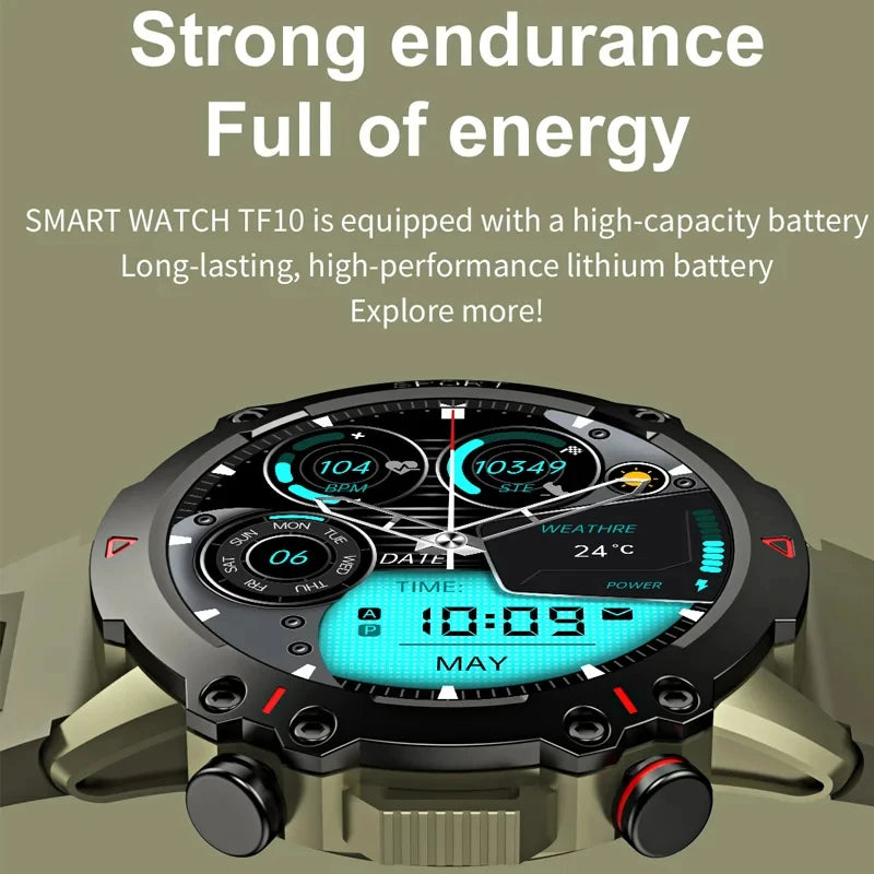 Silica Gel Waterproof Round Shaped Fitness Tracker Smartwatch