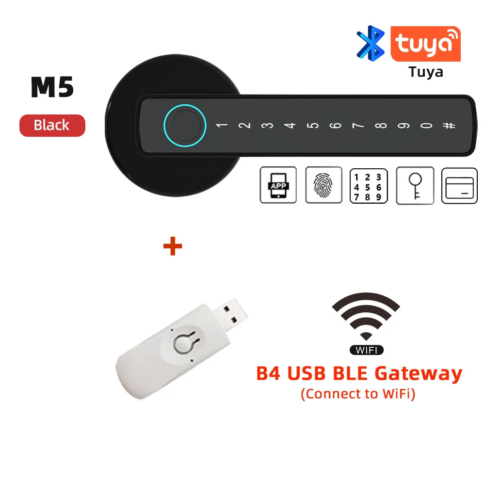 Zinc Alloy Fingerprint Electronic Bluetooth Reversible Door Lock
