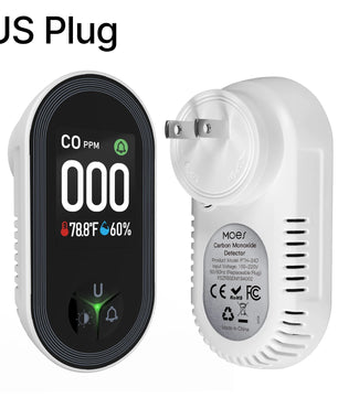 Moes Plastic Temperature Humidity Sensor Carbon Monoxide Detector