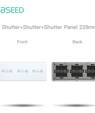 Bseed 10A Alloy 3 Gang Crystal Glass Panel Wall Light Touch Switch