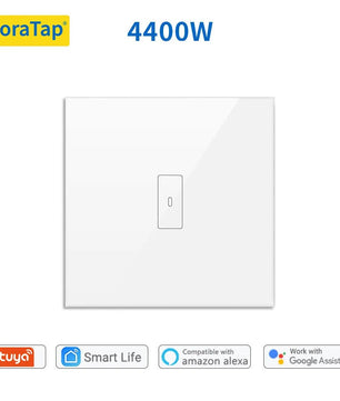 LoraTap 20A Plastic Panel Voice Control Water Heater Wall Switch