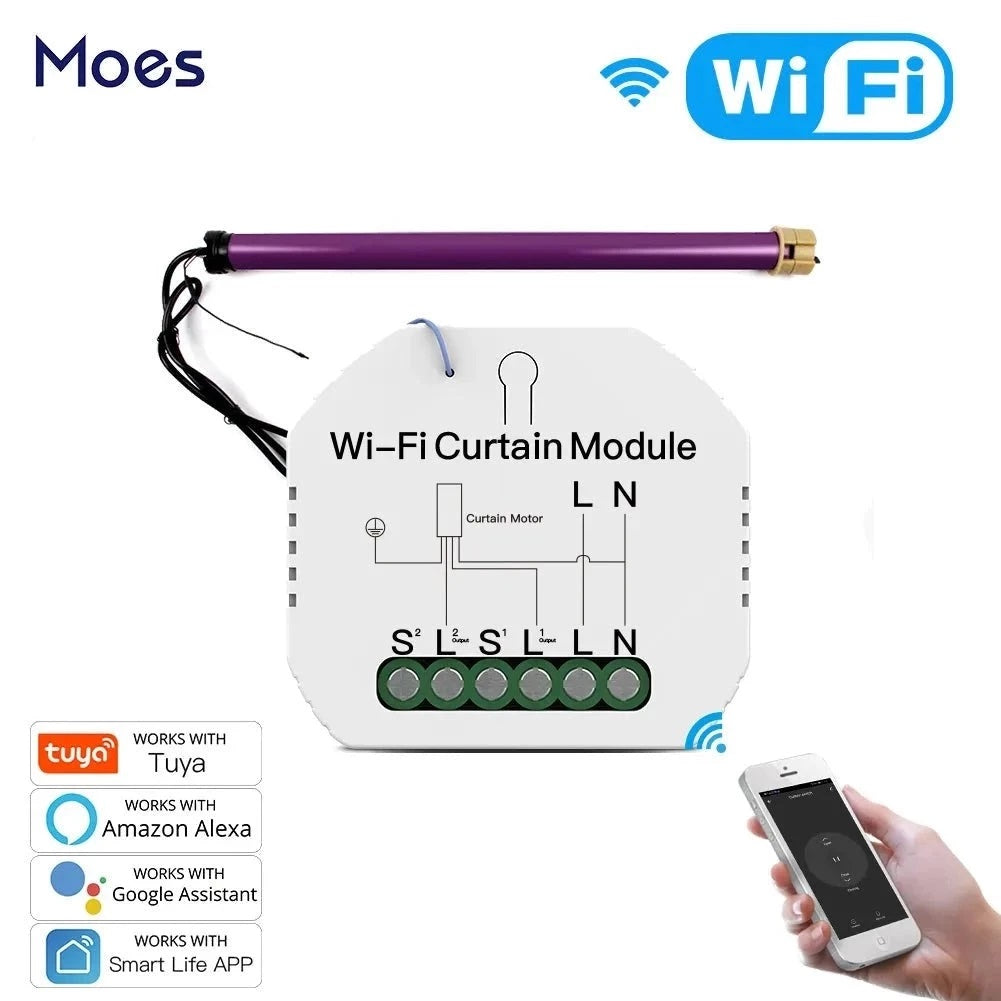 Moes Plastic Automatic WIFI Roller Shutter Curtain Smart Module