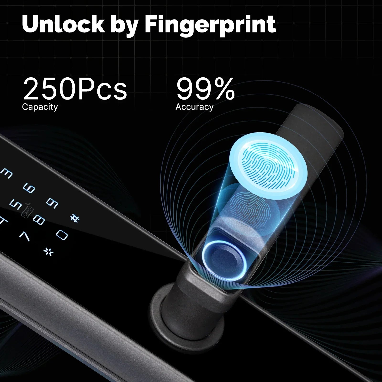 Aluminum Alloy Bluetooth Compatible Electronic Smart Door Lock