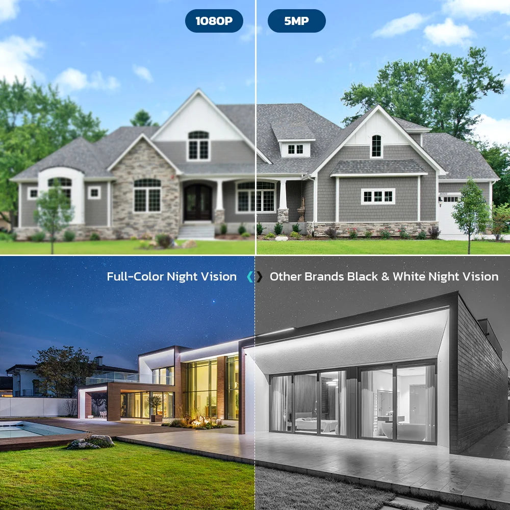 IP66 5MP Digital Zoom Waterproof Audio Record Bullet Camera