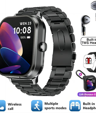 Silica Gel Waterproof Heart Rate Tracker Android Square Smartwatch