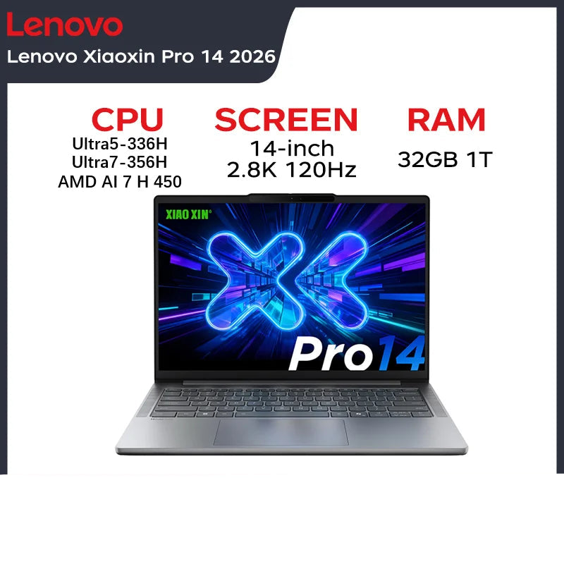 14"2.8K 120Hz 1TB Lenovo Xiaoxin Pro 14 Lightweight Laptop