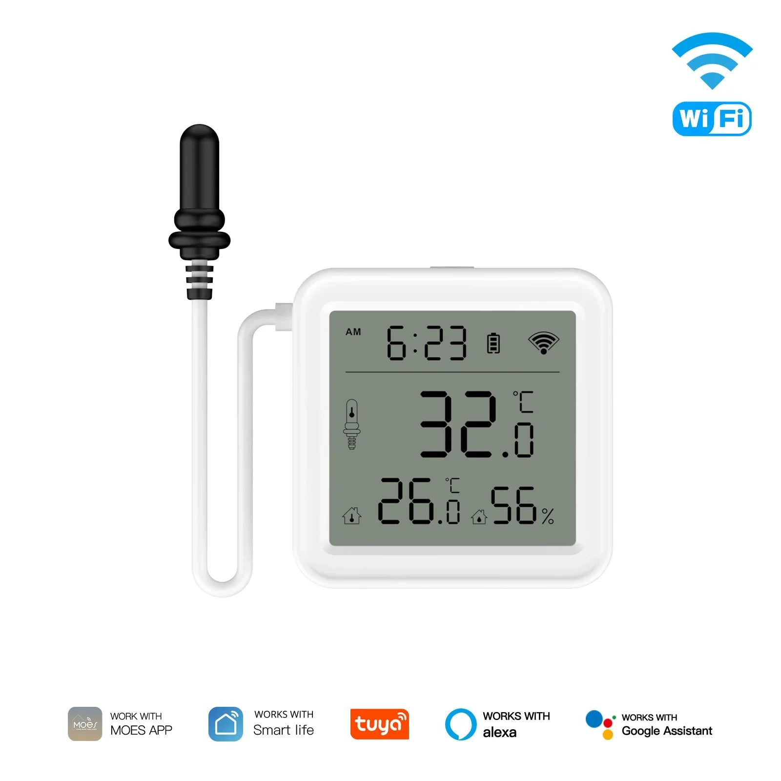 Bseed Plastic External Smart Temperature Humidity Sensor