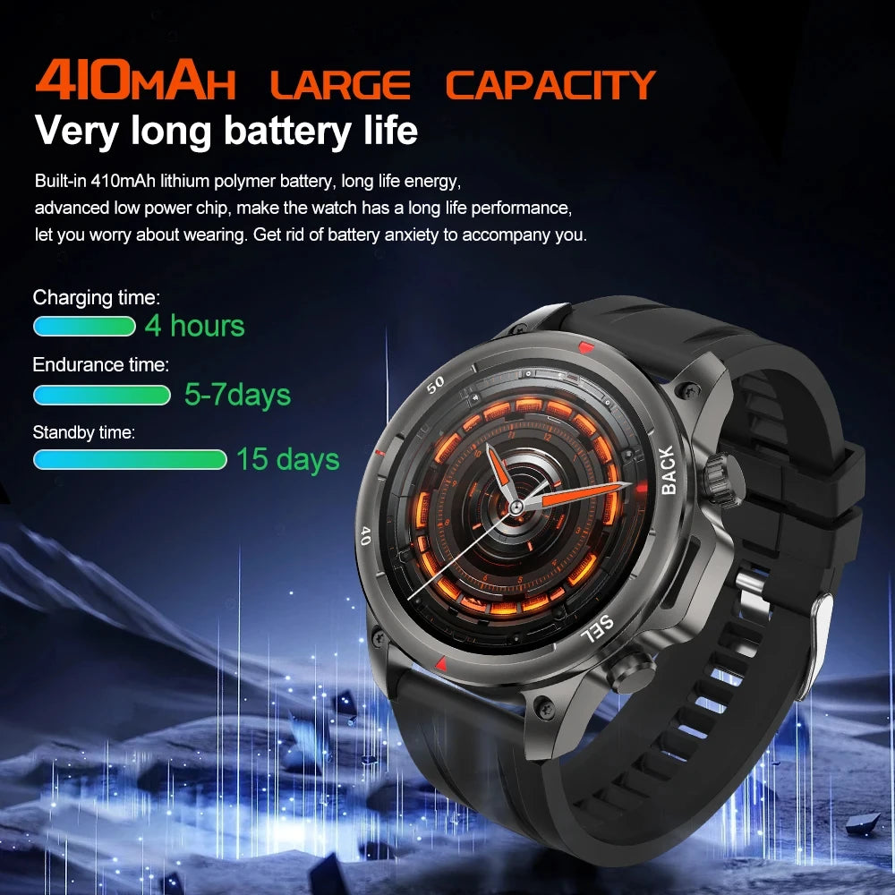 Alloy Waterproof Android Round Shaped Bluetooth Smartwatch
