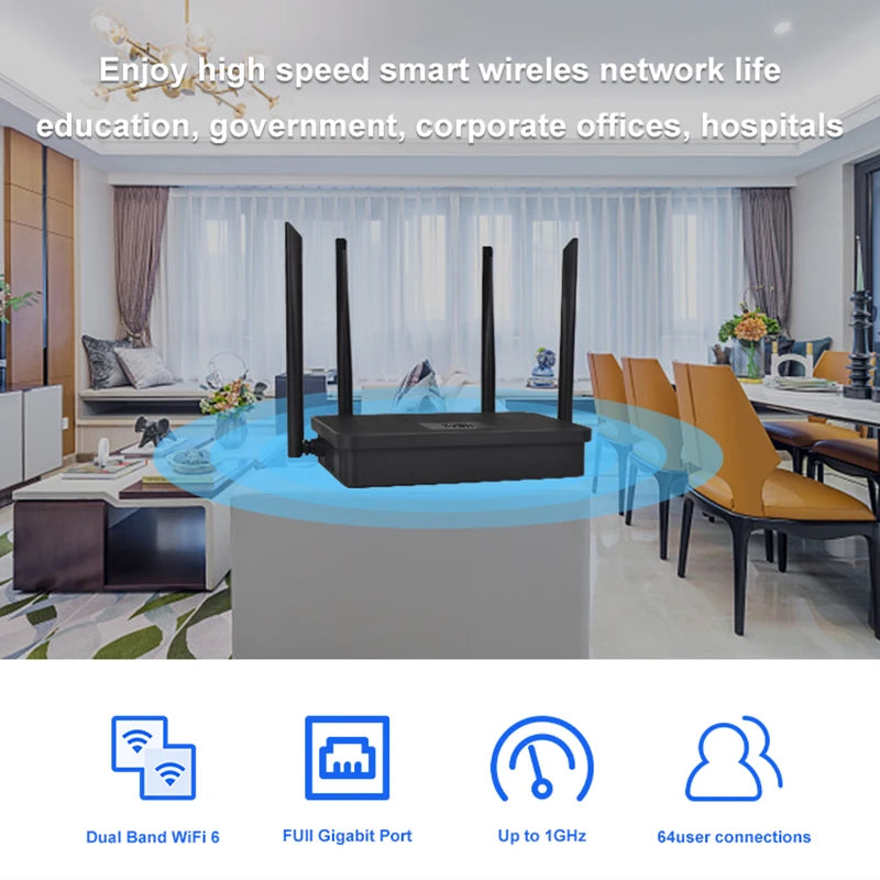 1000Mbps High Performance Fixed Antenna Wireless WIFI Router