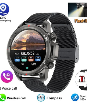 Alloy Waterproof Android Round Shaped Bluetooth Smartwatch