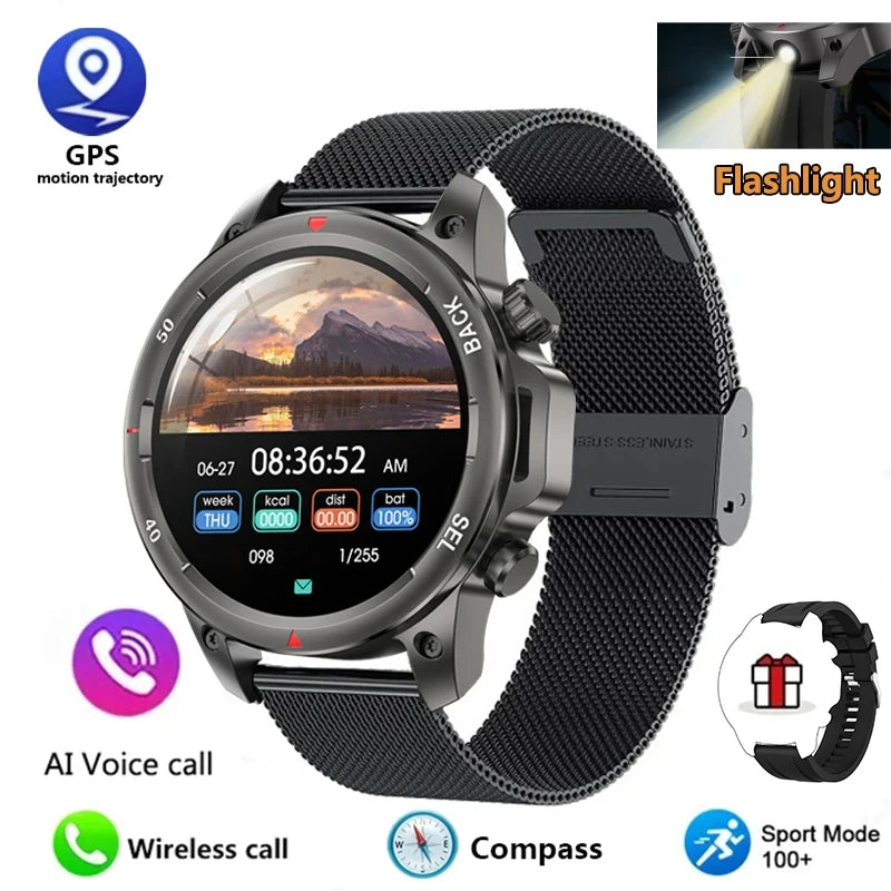 Alloy Waterproof Android Round Shaped Bluetooth Smartwatch