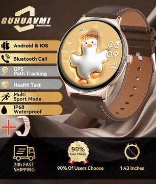 Silica Gel Full Touch Screen Android Round Shaped Digital Smartwatch