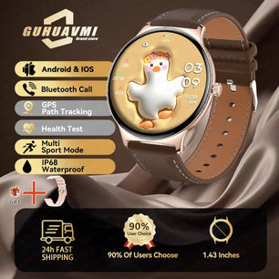 Silica Gel Full Touch Screen Android Round Shaped Digital Smartwatch