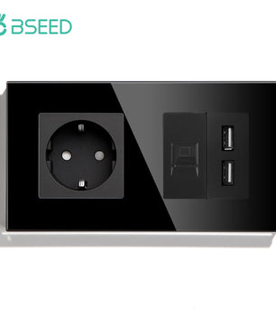 Bseed 16A Glass Panel Wireless WIFI Control Smart Power Socket