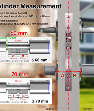 Aluminium Alloy Fingerprint Bluetooth Electronic Reversible Door Lock