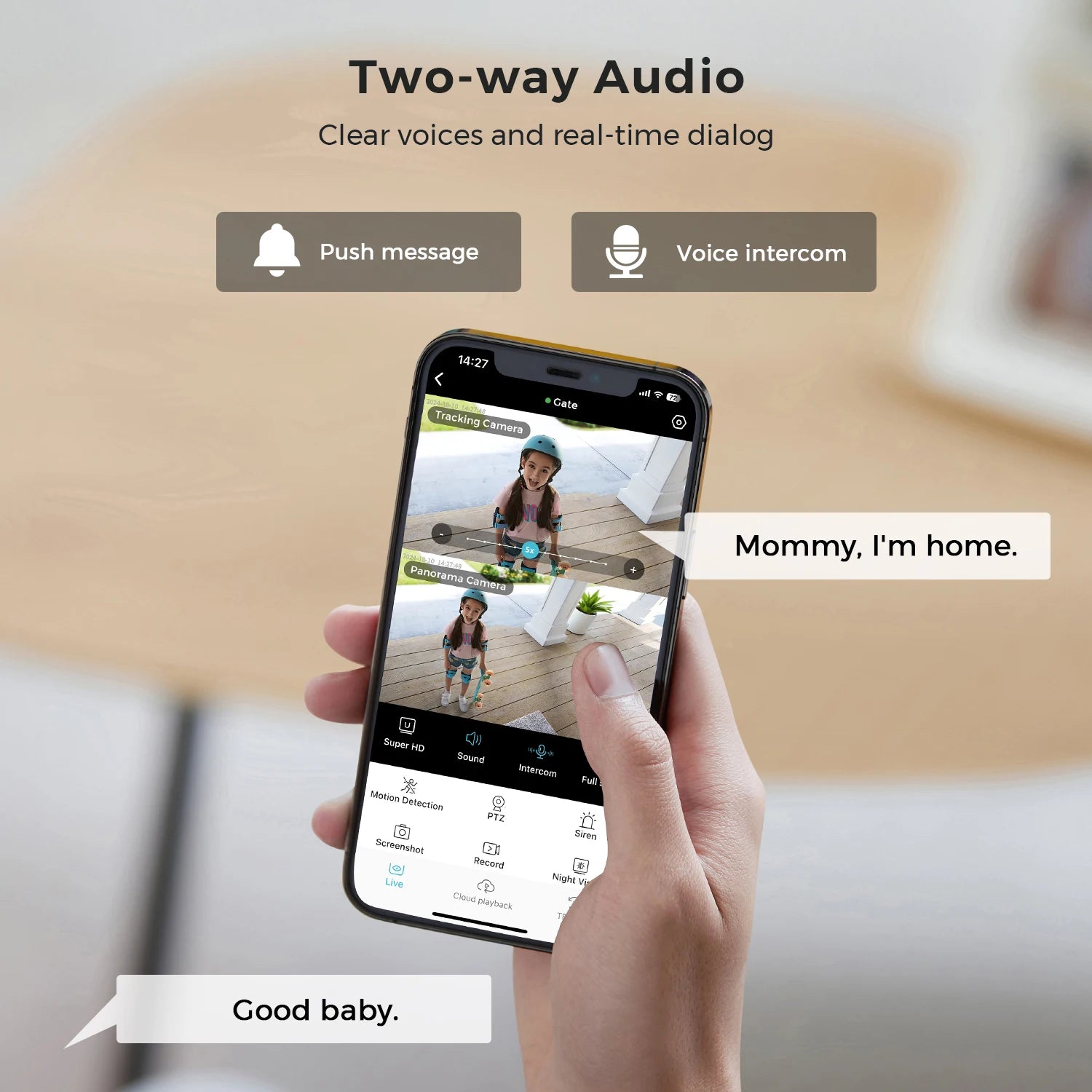 IP66 15MP 35m Wifi Outdoor Three Lens Surveillance Camera