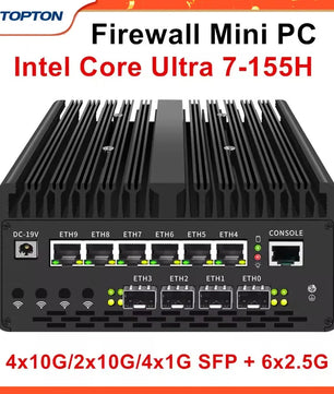 Topton 16 Cores Ultra 9 185H 7 155H Solid Firewall Mini PC