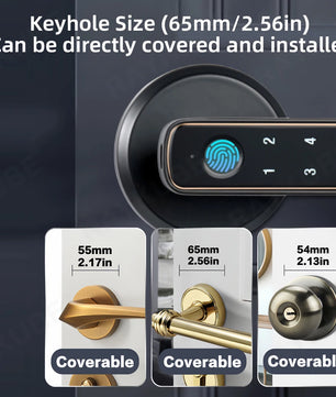 Zinc Alloy Fingerprint Bluetooth Electronic Reversible Door Lock
