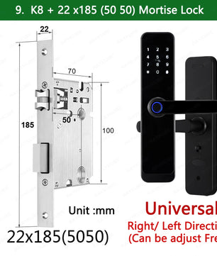 Wifi Smart Fingerprint Digital Electric Door Lock with Longer Handle Panels